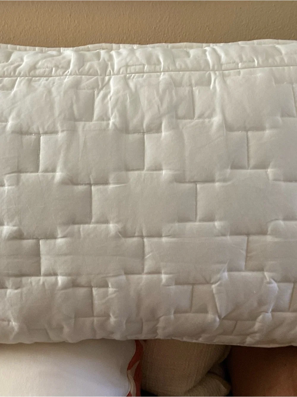 Crate & Barrel Palazzo Ivory Quilted King Set Of 2 Shams Only 20x26”